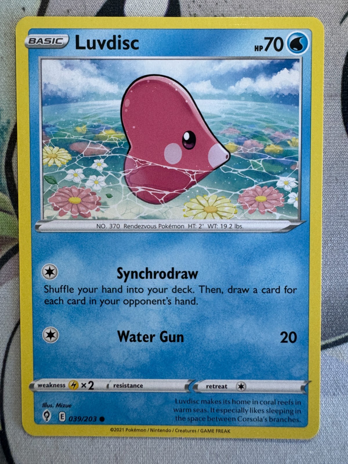 Luvdisc Non Holo English Pokemon TCG BKZ478
