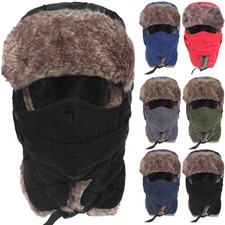 Winter Ear Flap Hat Keeping Warm While Skiing Windproof Plush Hat for Men Women