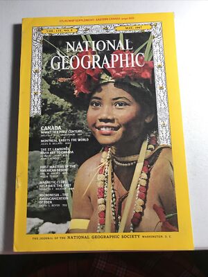 National Geographic, May 1967, Canada, Map: Eastern Canada
