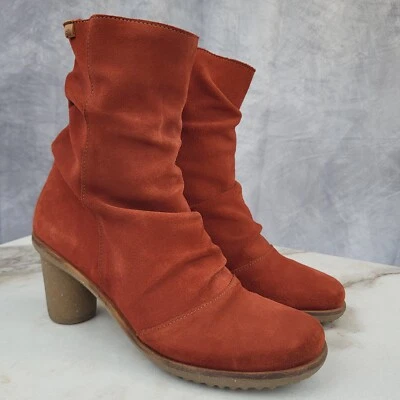 El Naturalista Trivia Slouchy Suede Boots Women's Size 42 Red - Image 1 of 4