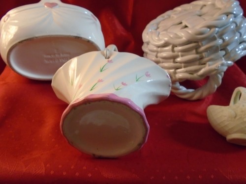 Lot of 7 Decorative Ceramic Baskets (Small) FTD & Mikasa & Unmarked Small - Picture 3 of 8