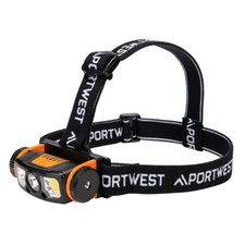 PORTWEST LED Motion Sensor USB Head Light Water Resistant Torch Work Fishing
