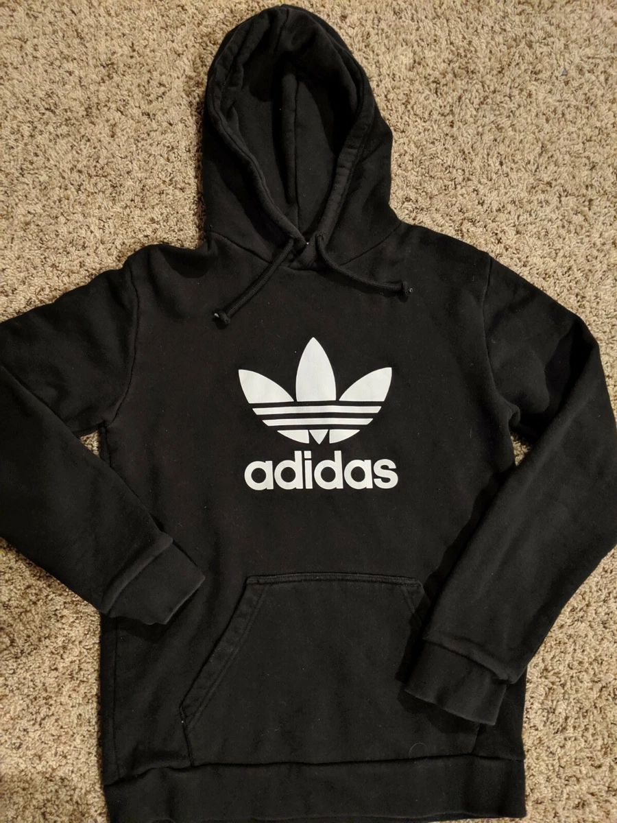Adidas hoodie shop trefoil black