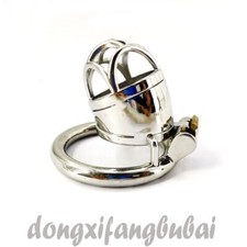 Stainless Steel Male Chastity Cage Device Metal Men's Locking Belt Restraint5