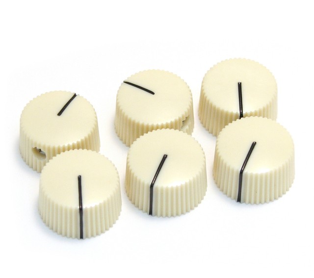 6ea Genuine Fender Vintage White Amplifier Knobs for sale online eBay