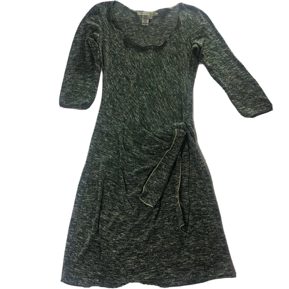Max studio womens m Black grey rn # 58822 tied dress 1191 | eBay