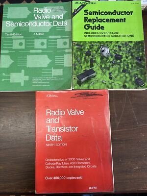 3 x Funkventil, Halbleiter, Transistor Datenkataloge. 