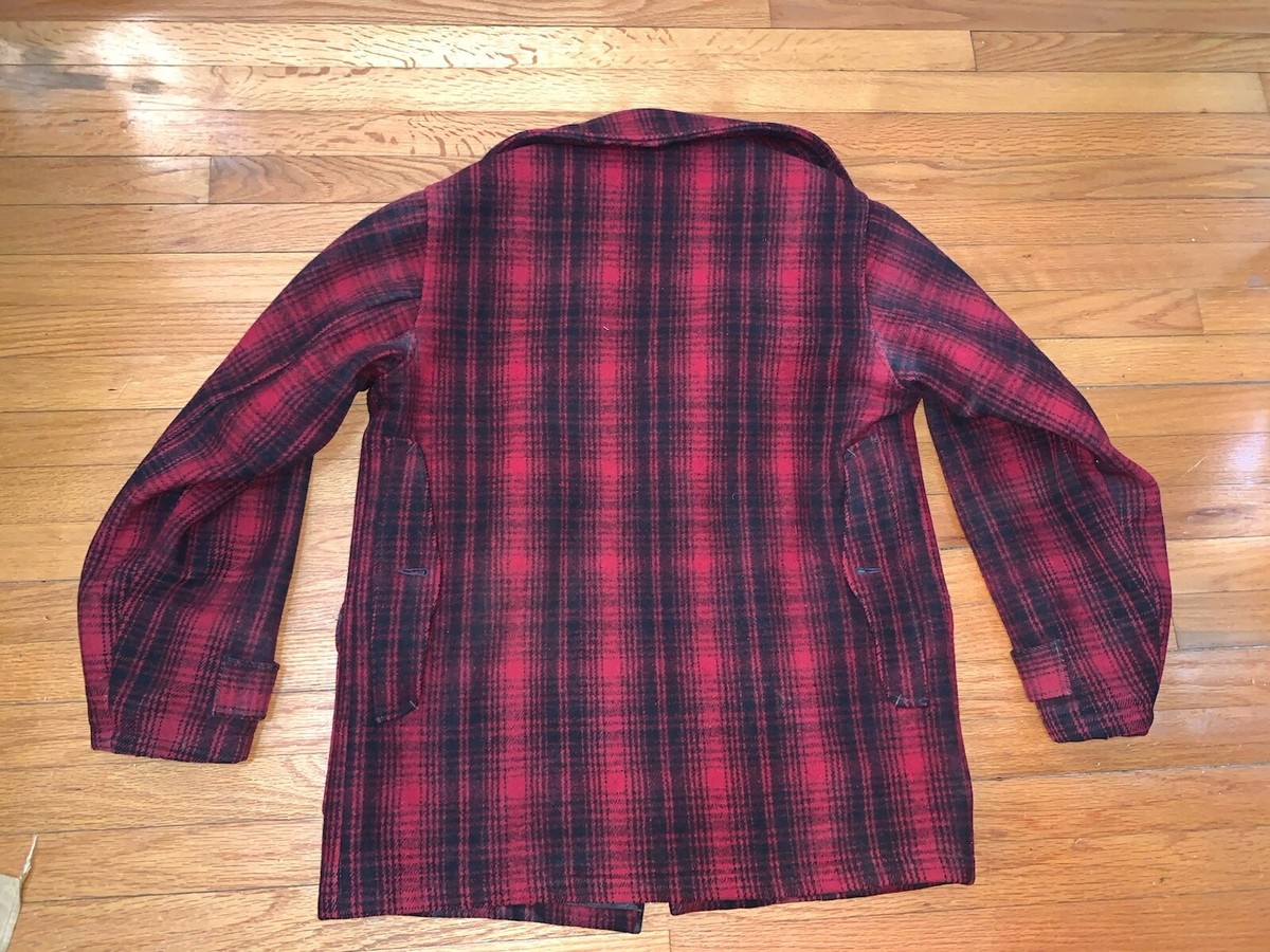Woolrich Vintage 50's Mackinaw Buffalo Red Plaid Wool Hunting