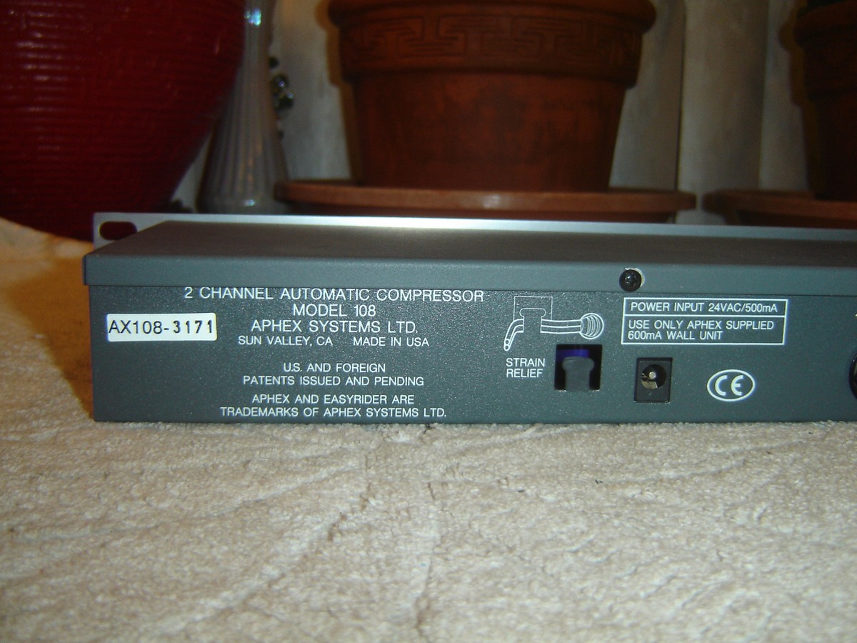 Aphex 108 2チャンネルAUTOMATIC COMPRESSOR Aphex 108 2チャンネルAUTOMATIC COMPRESSOR Aphex 108