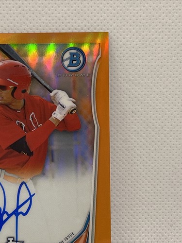 2014 Bowman Chrome Breyvic Valera Prospect Orange Auto /25 Blue Jays Cardinals - Picture 3 of 10