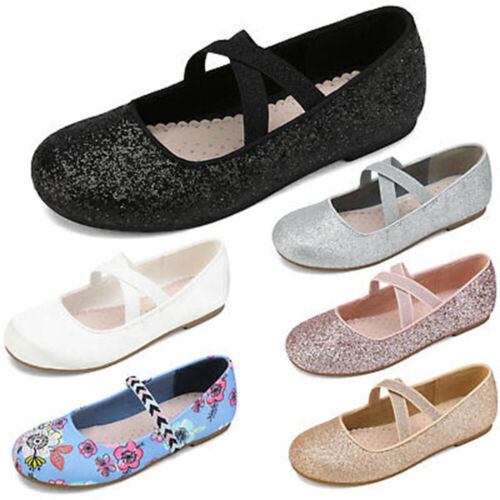 Girls Flat Shoes Kids Toddler Shoes Princess Dress Wedding Shoes - Zdjęcie 1 z 50