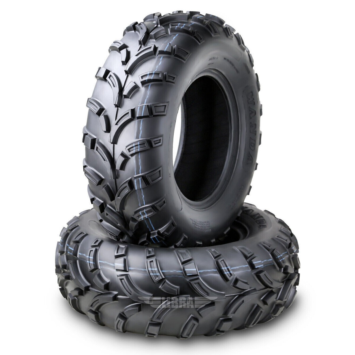 WANDA P350 Front ATV Tire Set 24x8-12 (24x8x12) 6PR For 2000-2017 Honda Fourtrax Rancher