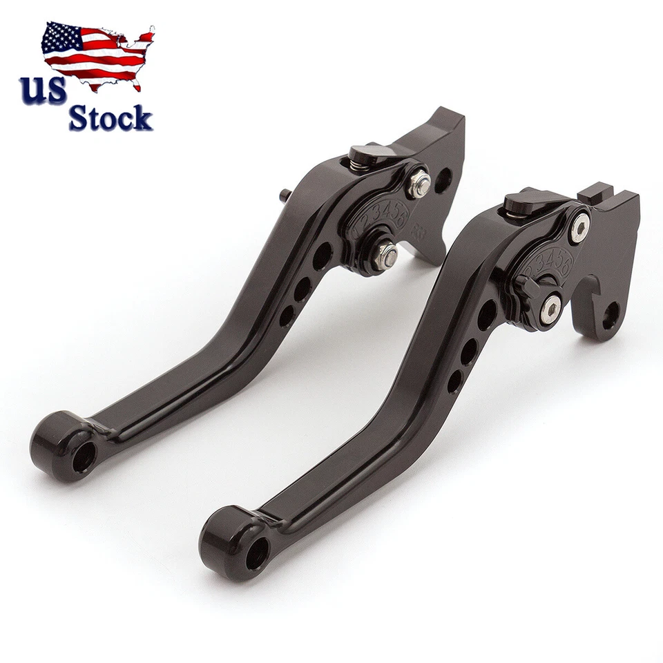 Palancas de freno de embrague CNC negras para Honda CBR1000RR/FIREBLADE 04 05-2007 2005 2006 Foto 3 de 4