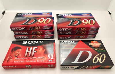 TDK Blank Cassette Tape Mixed lot of 8