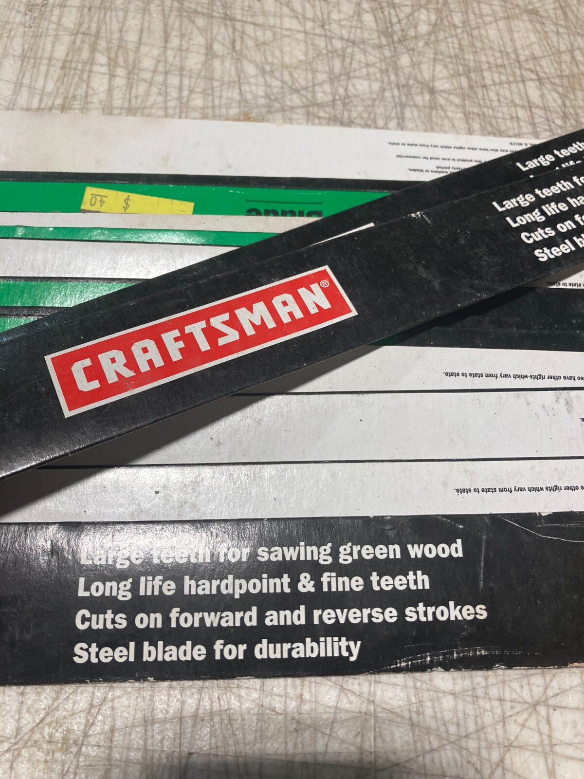 15 PACK! CRAFTSMAN BOW SAW BLADE, GREEN WOOD (RAKER), Replacement