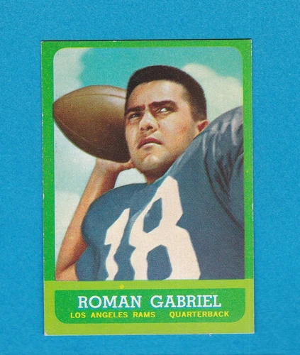 1963 TOPPS FOOTBALL SET BREAK 37 ROMAN GABRIEL RAMS EXMT