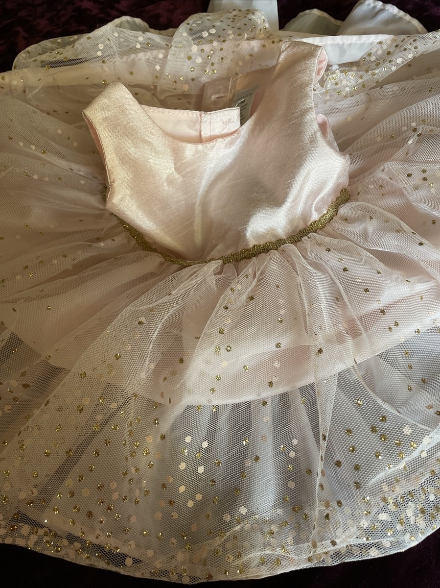 Little Baby 0-3 Easter Party dress pink and Gold By George | eBay