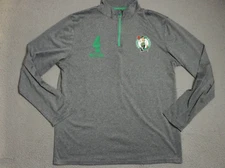 Boston Celtics Thomas Sweatshirt Mens Extra Large Gray Quarter Zip NBA