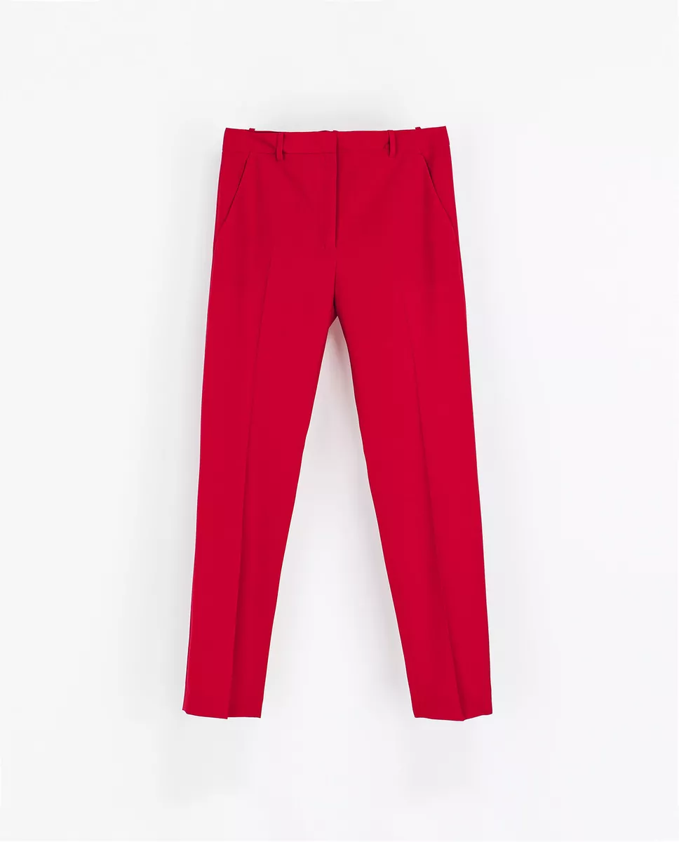 Zara pantalon rouge hot sale