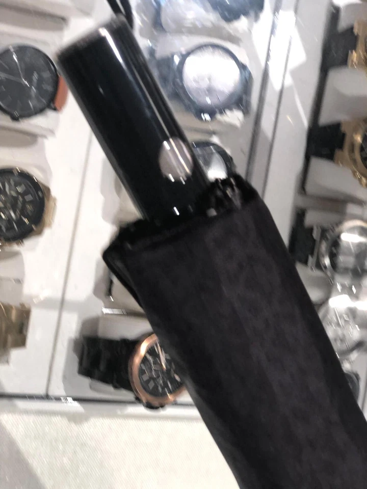 Paraguas Michael Kors Mujer Dama Diseñador Estilo MK Firma Moda Para Lluvia Foto 4 de 4