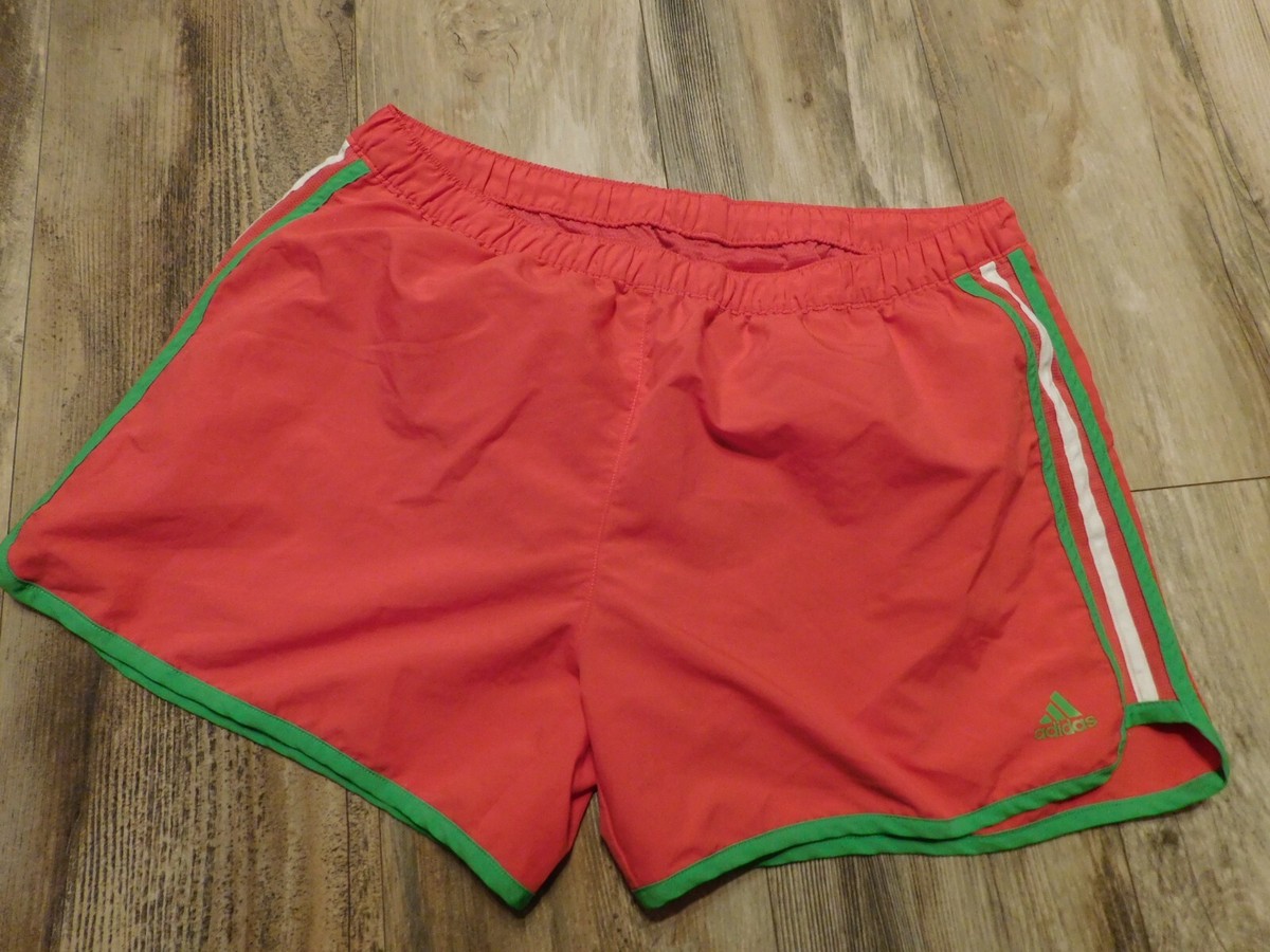 ADIDAS WOMAN'S PINK MARATHON 10 RUNNING SHORTS SIZE L