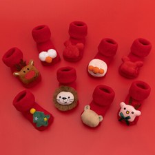 Toddler Baby Girls Boys Christmas Non Slip Socks Slippers Walk Sock Floor Shoes