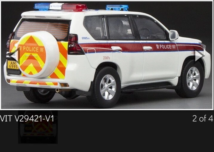 Vitesse Toyota Land Cruiser Prado 2018 Hong Kong Police (Ltd Ed 499pcs) New - Image 2 of 2