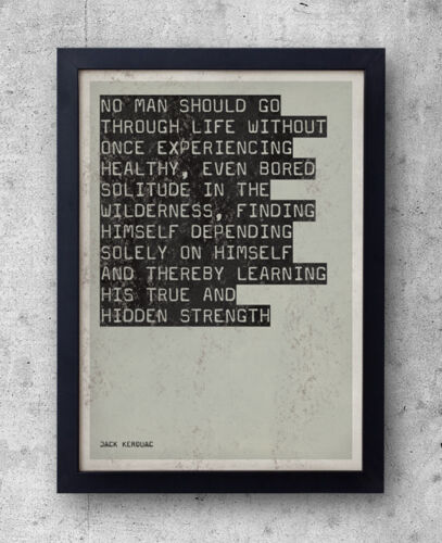 Jack Kerouac - "Lonesome Traveller" Quote poster - beat generation on the road - Afbeelding 1 van 7