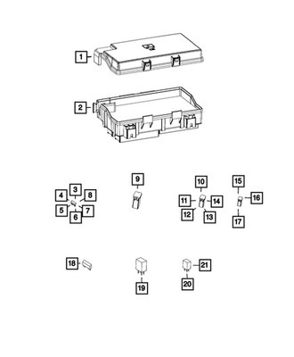Genuine Mopar Intelligent Power Power Distribution Center 68192083AH