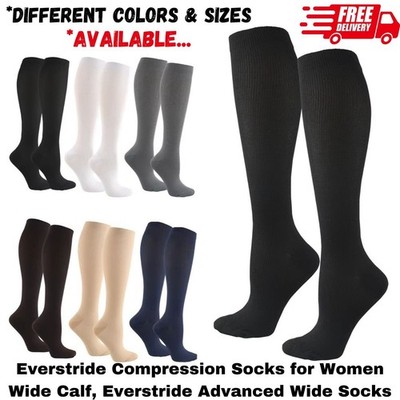 Everstride Compression Socks for Women Wide Calf, Everstride Advanced ...