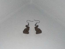 Chocolate Bunny Easter Earrings Stainless Steel Hypoallergenic