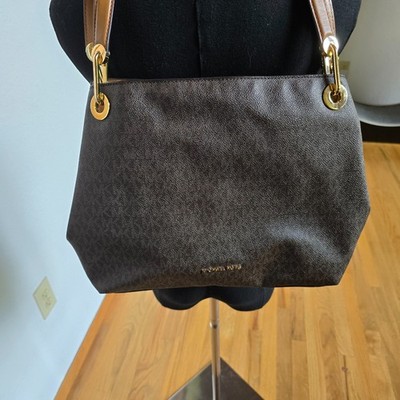Authentic Michael Kors Kensington Large Signature Tote Bag Brown Acorn