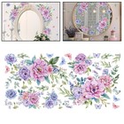 Eco Friendly Purple Flower and Butterfly Wall Decals for Your For Home