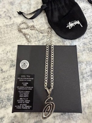Stussy Swirly S Chain Necklace Sterling Silver Authentic Boxed | eBay