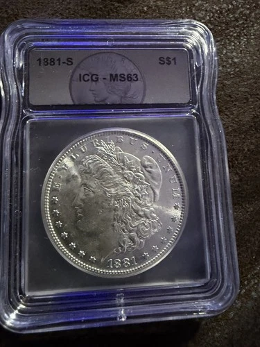 1881-S Morgan Silver Dollar $1 ICG MS63