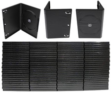 100 Pack Standard Black DVD Single Disc 14mm Premium Replacement Cases