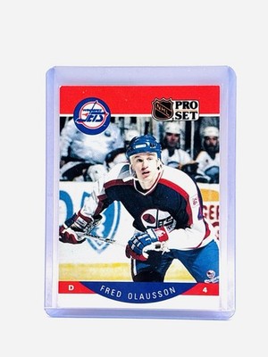 1990 Pro Set FREDRIK OLAUSSON ''Spelling'' Error Card #335