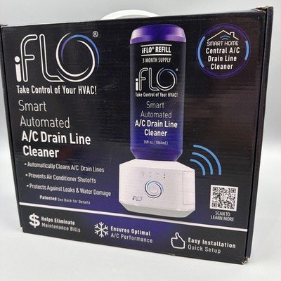 iFLO Smart Automated AC Drain Line HVAC Cleaning System (3 Month Supply)