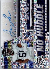 2021 Panini Mosaic Autographs No Huddle #ANH-DL David Long Jr. Tennessee Titans