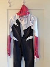 Marvel Spider-Gwen Stacy Adult Costume Hooded Spandex Jumpsuit w/ Mask