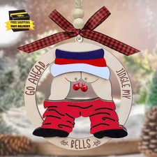 Funny Christmas Ornaments 2025, Naughty Ugly Xmas Tree Decorations for Dirty San