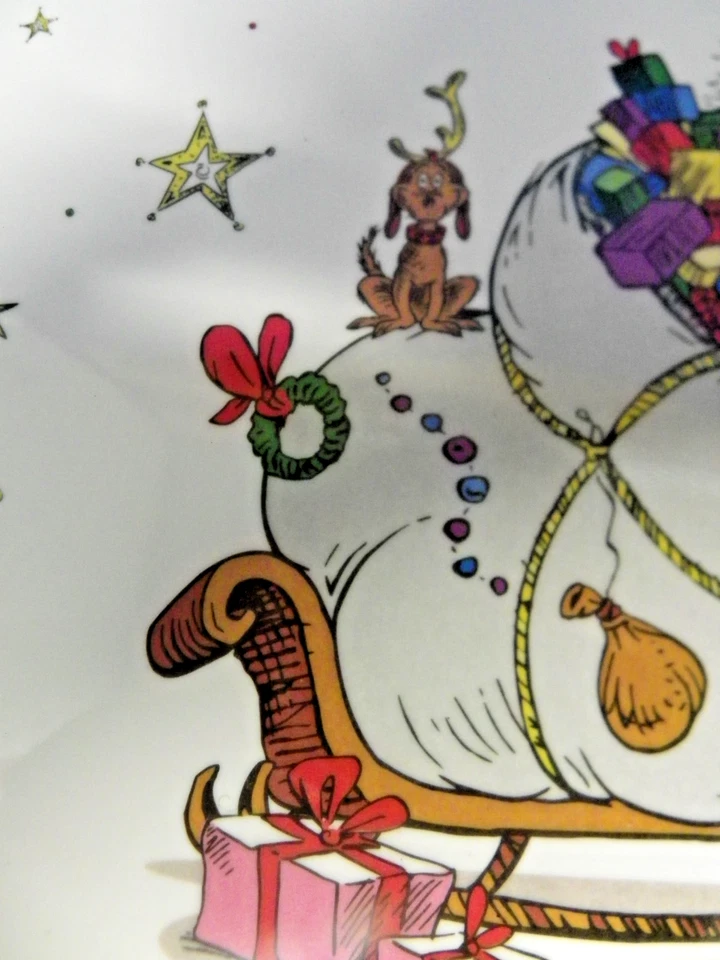 Bandeja para servir melamina "The Grinch Max & Cindy Lou" 13" x 9,5" Nueva Foto 4 de 4