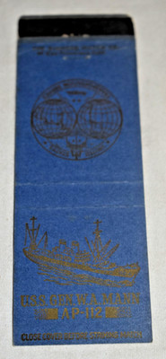Matchbook Cover US Navy USS General WA Mann AP-112 Troop Transport 1943-1965