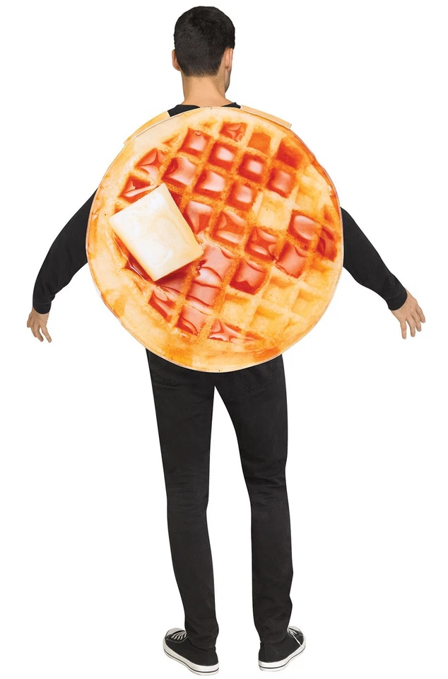 Brand New Breakfast Waffle Funny Food Adult Costume - Image 2 of 2