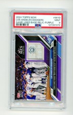 2024 TOPPS NOW GAME-USED BASE RELIC PURPLE #861D LOS ANGELES DODGERS /25 PSA 9