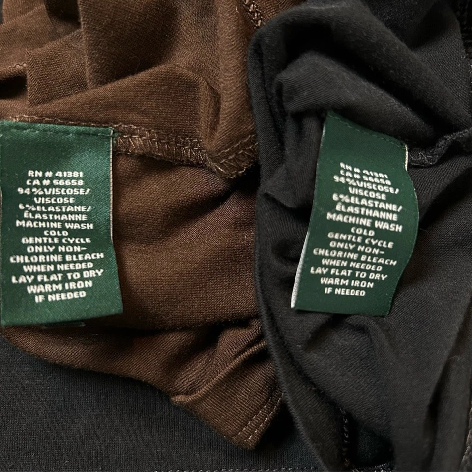 Prendas para el torso Ralph Lauren negras y marrones jersey manga corta cuello alto - Paquete de 2 talla S Foto 4 de 4