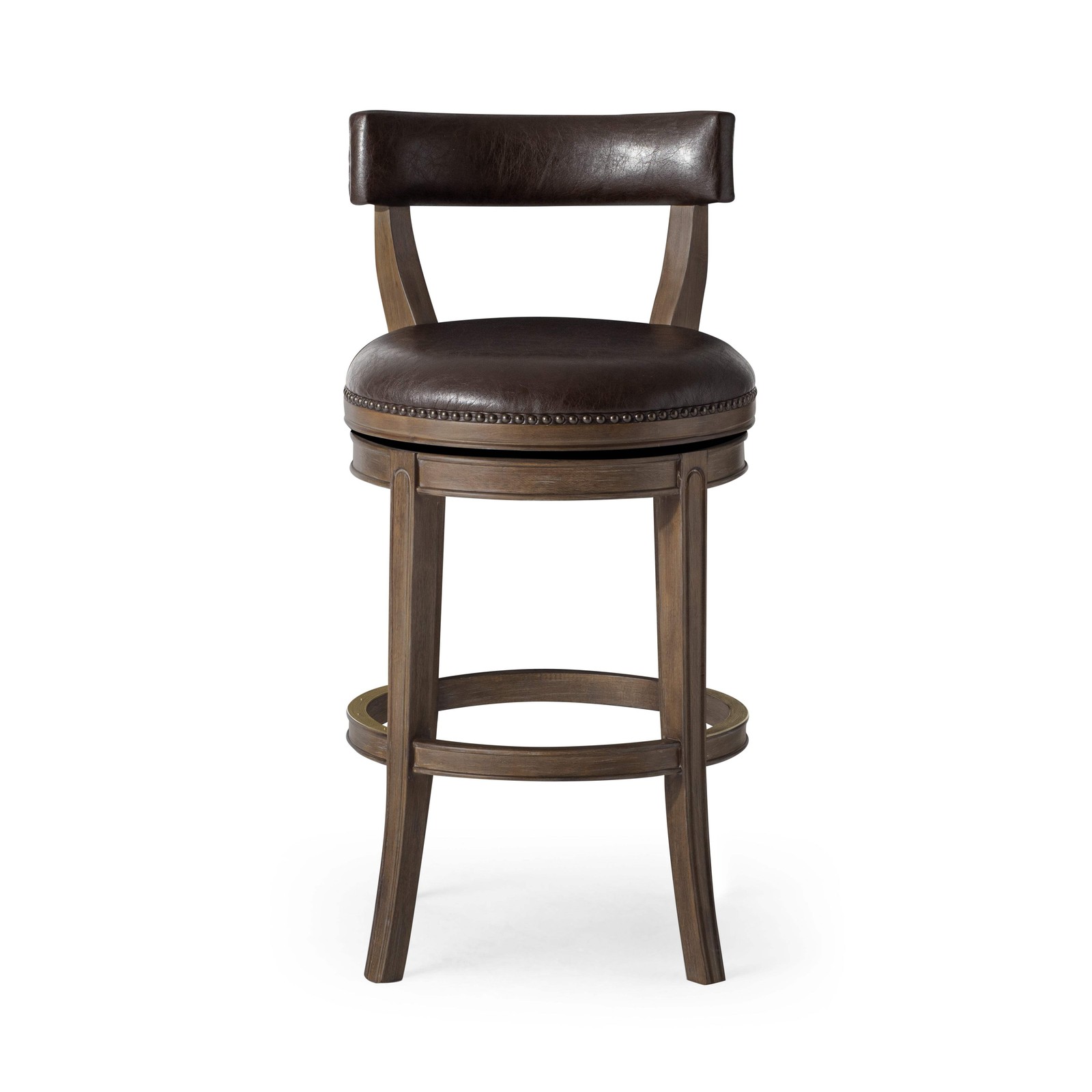 Maven Lane Open Box - 30" Alexander Swivel Bar Stool in Walnut Finish with Marks