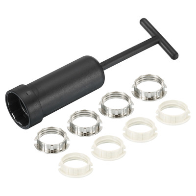 8pcs G9 Light Socket Ring Lamp Shade Holder Ring with Removal Tool Set