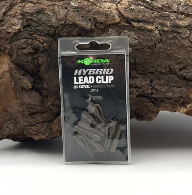 Korda Hybrid Lead Clip QC Gravel / Clay Schnellwechselwirbel Blei Clip System