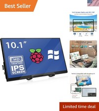 10.1 Inch Raspberry Pi Screen 1024x600 HDMI Monitor IPS Screen Display Second...